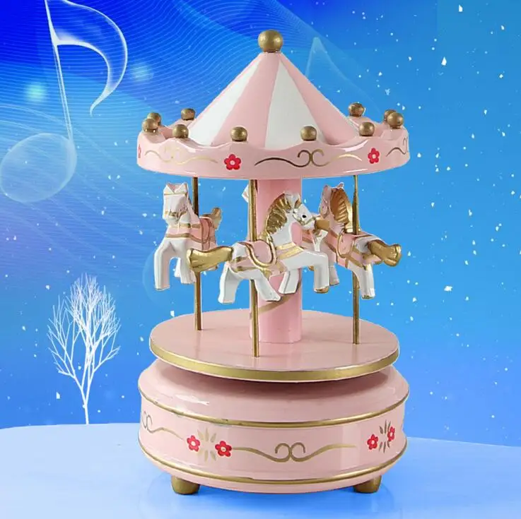 Европейский деревянная карусель музыкальная шкатулка детей Штаны для девочек с