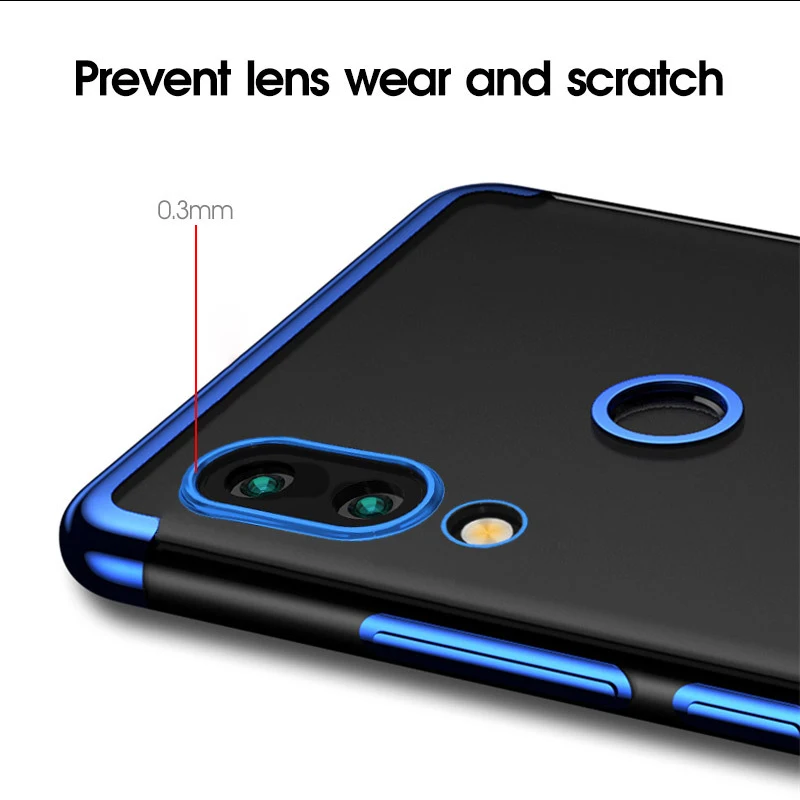 Чехол для телефона Redmi Note 7 Прозрачный бампер из ТПУ Силиконовый противоударный