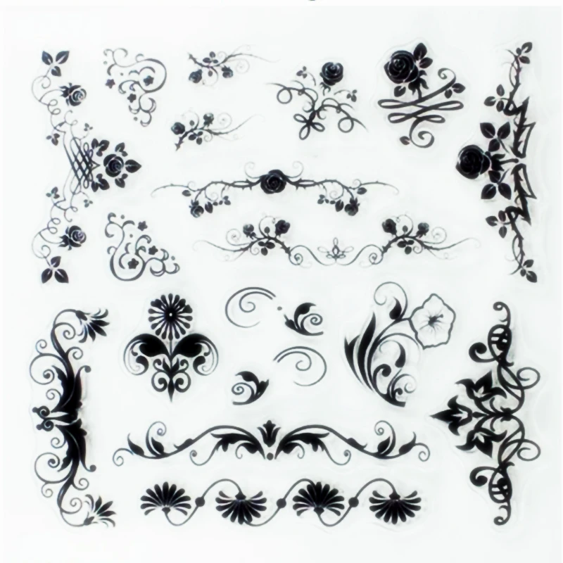 

SCS67 Laces Silicone Clear Stamps for Scrapbooking DIY Album Cards Decoration Embossing Folder Craft Rubber Stamp Tools Mold New