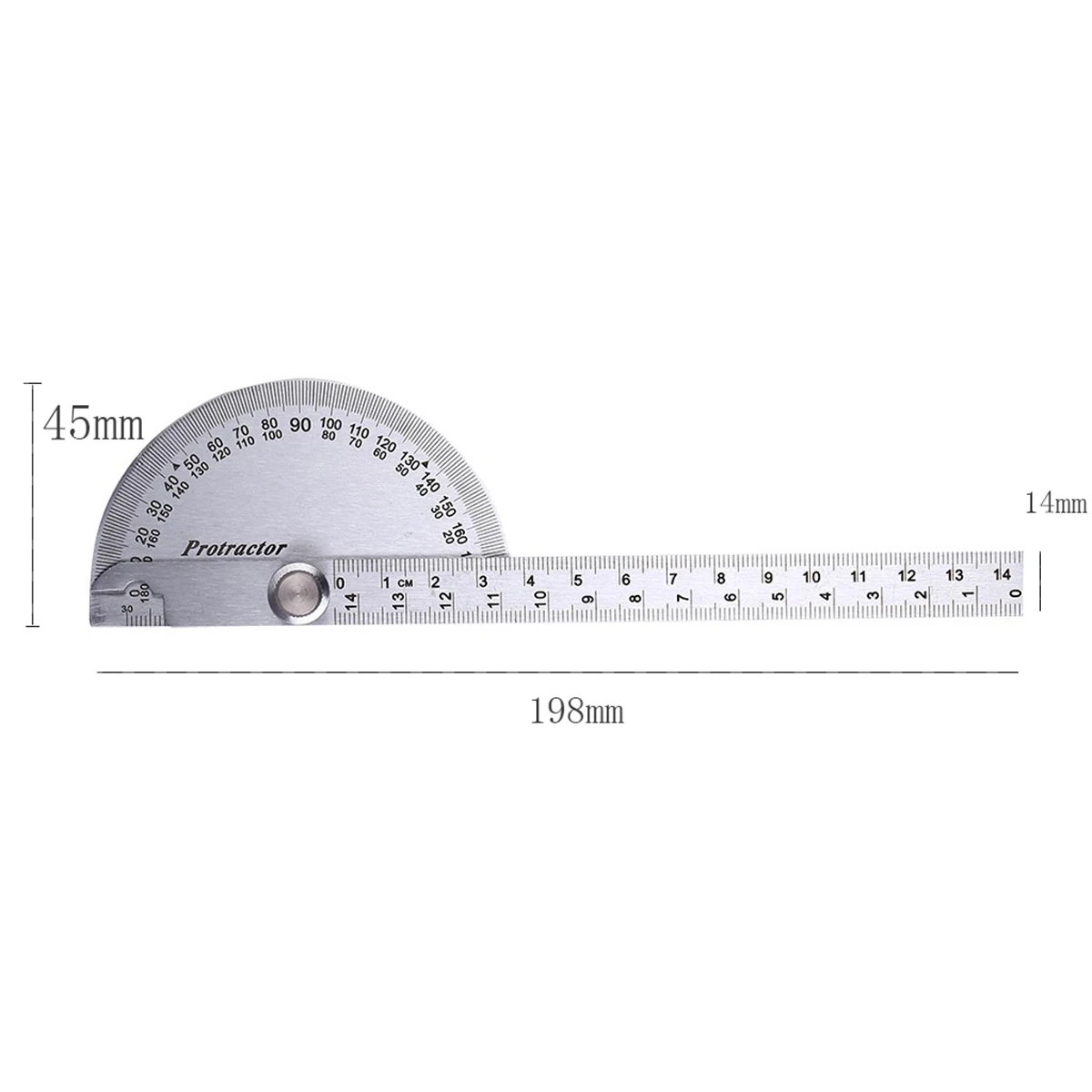 

ANENG Protractor 0-180 Degree Swing Arm Protractor Stainless Steel Ruler Angle Tool