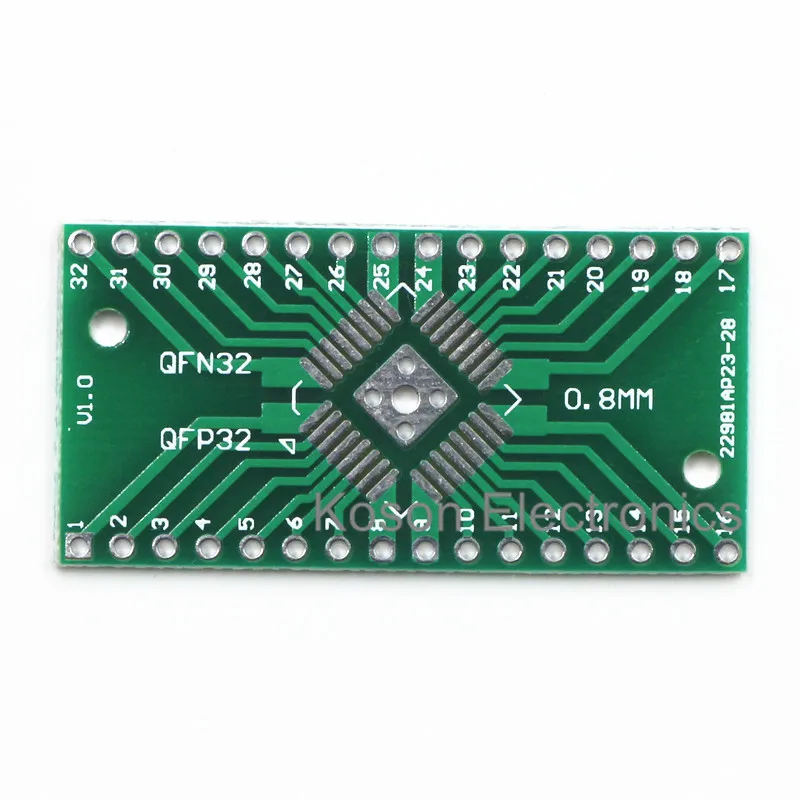 10 шт. QFN32 QFP32 до DIP32 плата SMD адаптер для DIP 0 8 мм/0 65 мм штырьковый шаг|adapter|adapter dipadapter