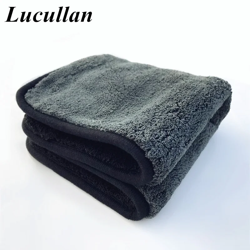 Lucullan 1400GSM ультра абсорбирующий Роскошный Коврик для мытья автомобиля супер мягкий Премиум микрофибра сушка воск полировка полотенце