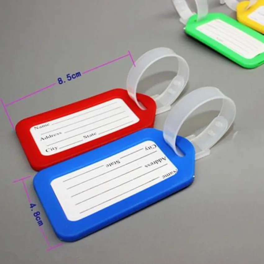 Hot Sell 10X Travel Luggage Bag Tag Name Address ID Label Plastic Suitcase Baggage Tags S | Дом и сад
