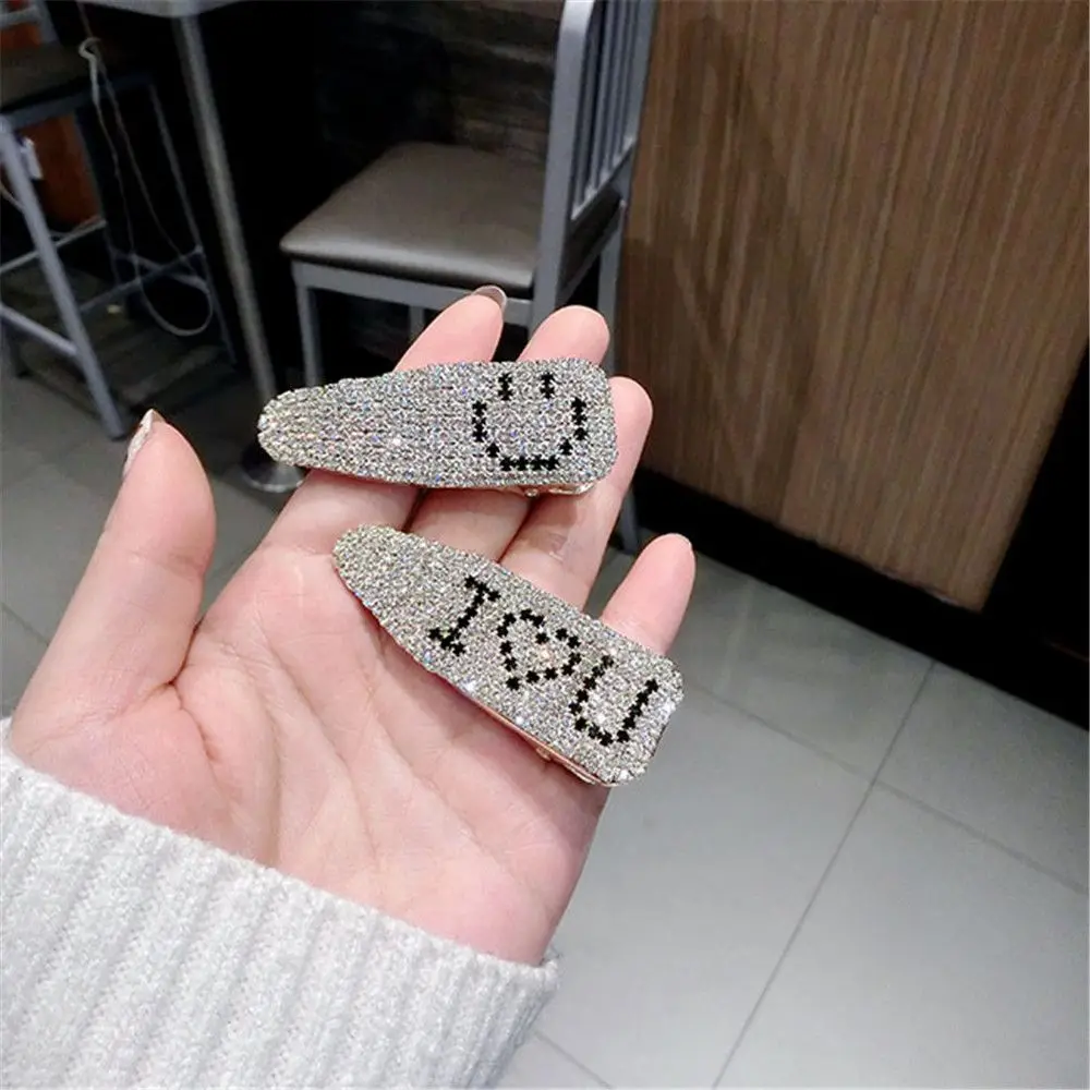 Корейские женские роскошные с блестящими кристаллами Стразы заколки для волос