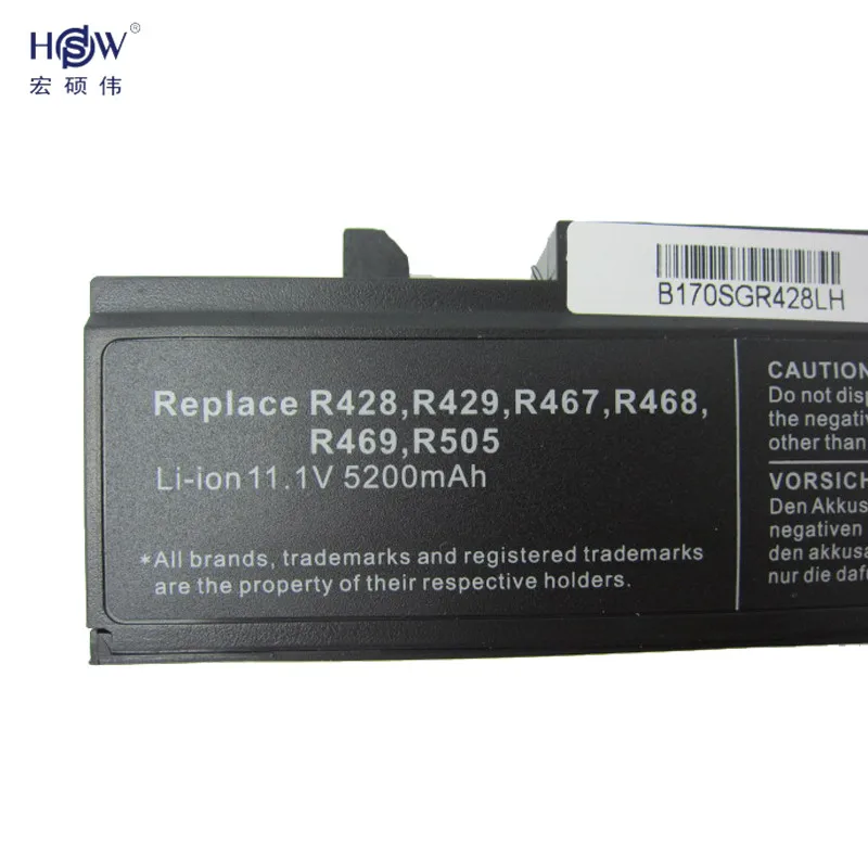 HSW Laptop Battery for SAMSUNG R428 R429 R430 R467 R468 R478 R528 R530 AA-PB9NC6B AA-PB9NC6W AA-PB9NS6B AA-PB9NS6W bateria akku |