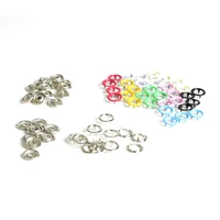 random mixed colors 100 sets 9 5mm round prong ring press studs snap fasteners baby kid clothing buttons dummy clip pour le cuir