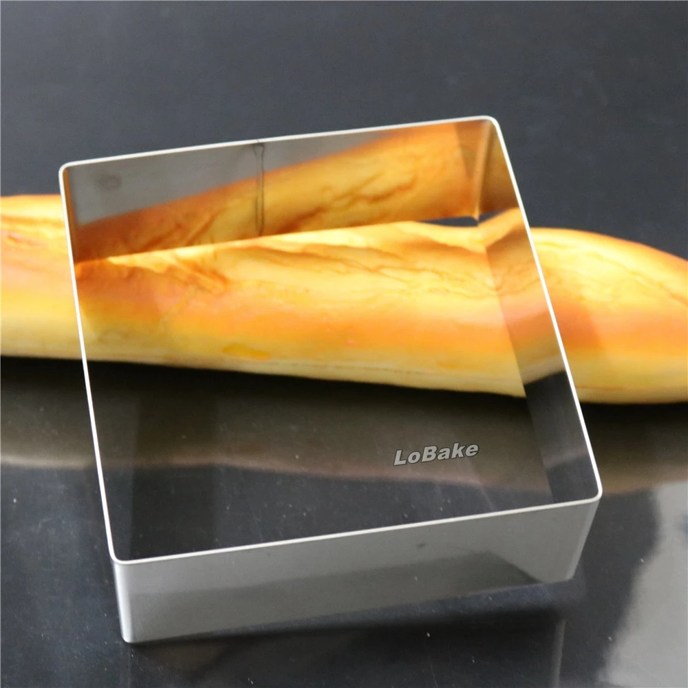 7 inches square shape stainless steel mousse molds cheese chocolate mold fondant moldes para reposteria sugarcraft cooking tools | Дом и сад