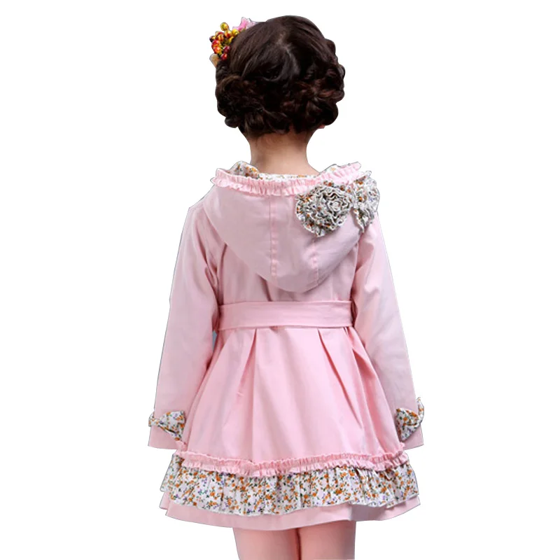 Ветровка для девочек на весну и осень длинный стильный детский плащ модная