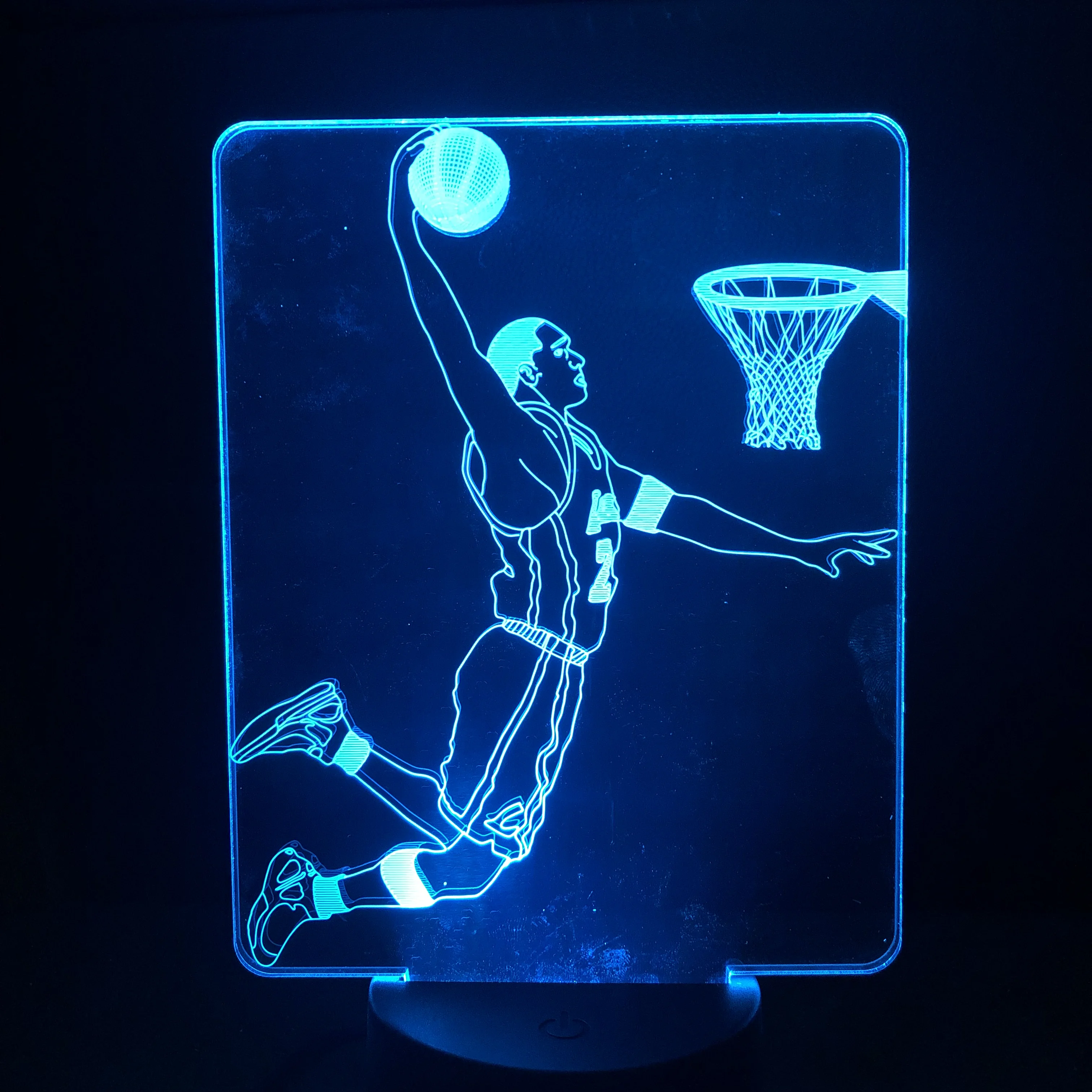 NBA 3D светодиодный ночник многоцветный RGB Настольный светильник Jordan Curry James Kobe
