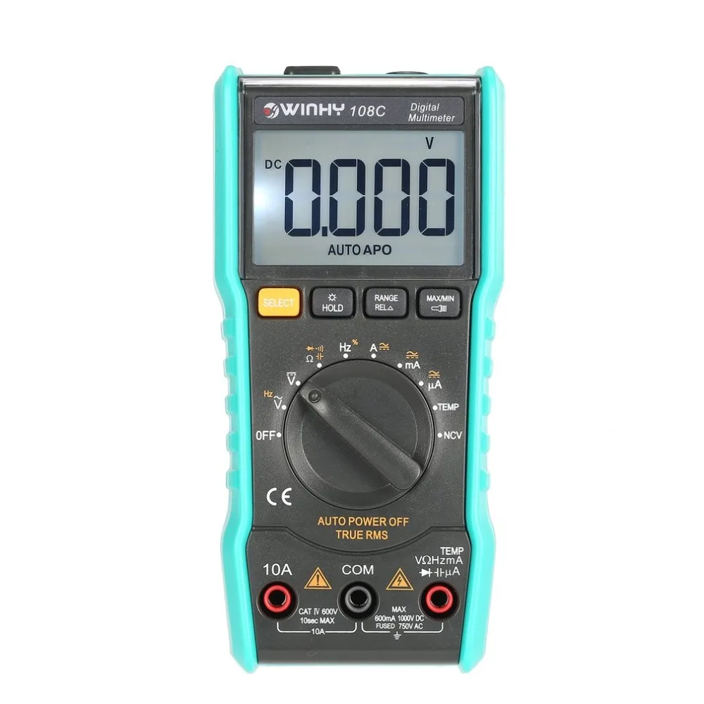 Карманный цифровой мультиметр тест er True RMS AC/DC Вольт Ампер Ом частота