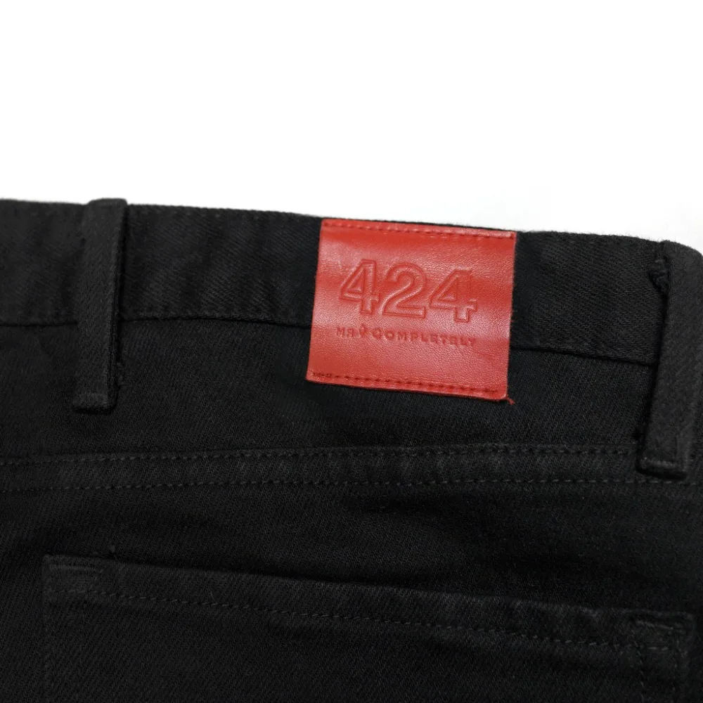 Новые Мужские Классические Прямые Slim Fit Джинсы мода Боковой молнии брюки ноги