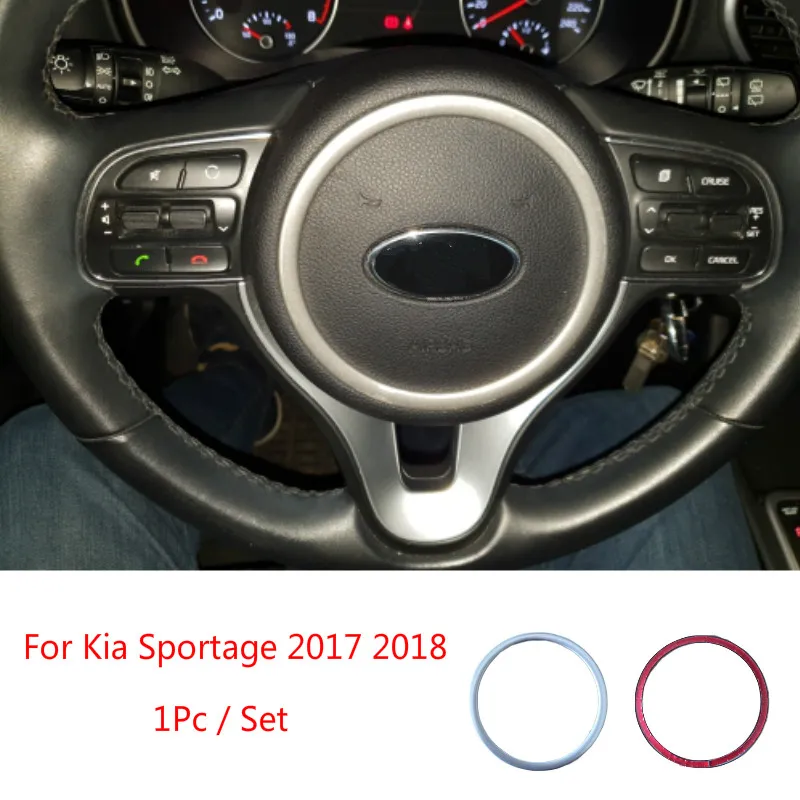 Хромированная панель на рулевое колесо для Kia Sportage 2017 2018 накладной значок отделка