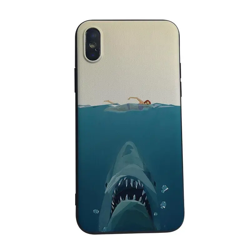 Мягкий силиконовый чехол MaiYaCa Happy Jaws для iphone 5 5s SE 6s 6plus 7 8plus 8 X XS XR XSMAX мягкий из ТПУ |