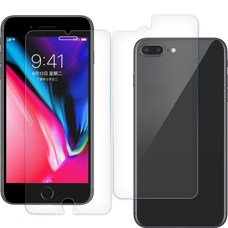 9 H nano coated Anti burst Front + Back screen Protector Для iPhone X 6 7 8 Plus ультра тонкая защитная пленка не
