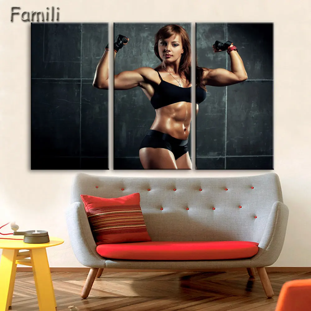 3 шт. настенный постер для бодибилдинга фитнеса занятий спортом живопись на