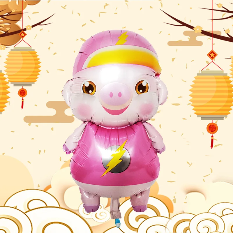 Новинка 2019 новогодний воздушный шар в форме свиньи из алюминиевой пленки для