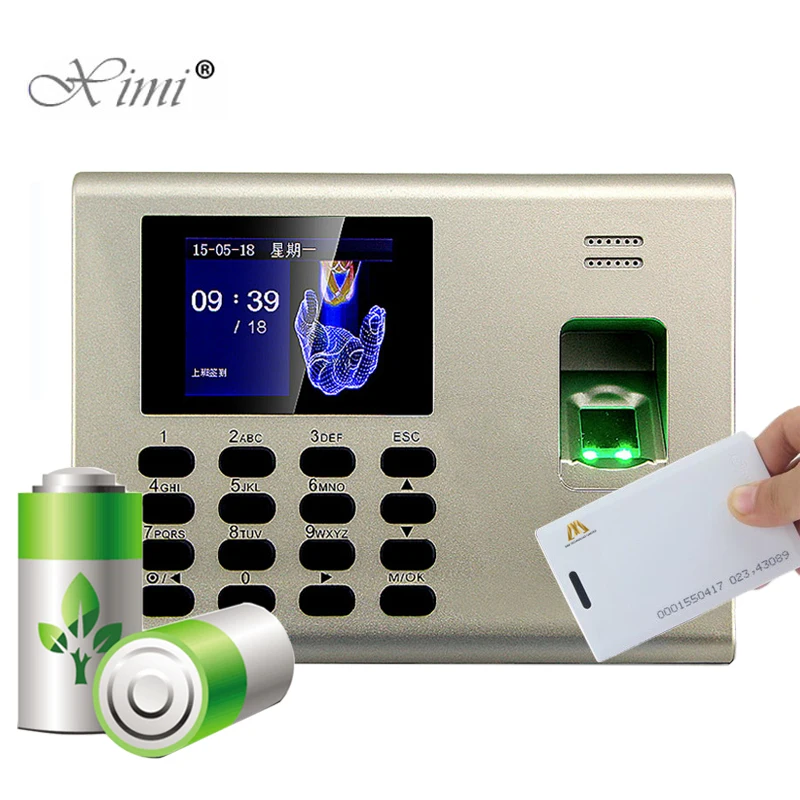 

TCP/IP Fingerprint And 125KHZ ID Card Access Control And Time Attendance Time Clcok Time Recorder Built In Battery Linux System