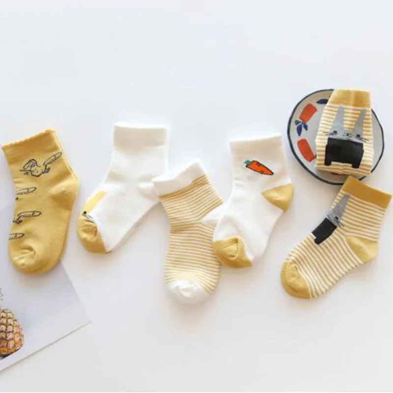 Носки для маленьких мальчиков 5 пар детских осенне-зимних носков с героями