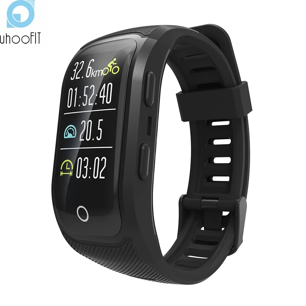 Uhoofit Цвет Экран IP68 Водонепроницаемый gps смарт-браслет монитор сердечного ритма активности Фитнес трекер Браслет спортивный ремешок для наручных часов