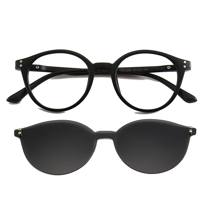 Бренд TR90 гибкие ретро очки женские клипсы поляризованные линзы магнит мужские