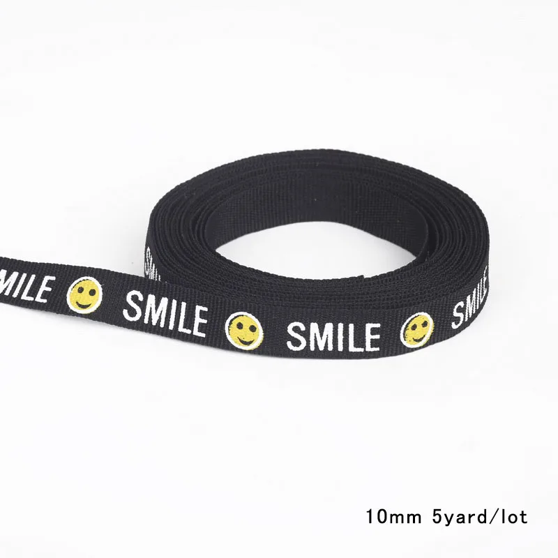 Атласная Упаковочная лента для смайликов 10 мм|faced satin ribbon|ribbon packribbon ribbon |