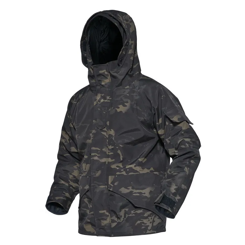 

Winter Outdoor Riding Sports Camo Tactical Windbreaker Jacket With Liner Men Hiking Climbing Waterproof Windproof Warm Coat