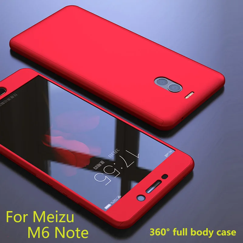 360 ультра тонкий чехол мобильный телефон + закаленное стекло для Meizu 5 &quotM6 Note 6
