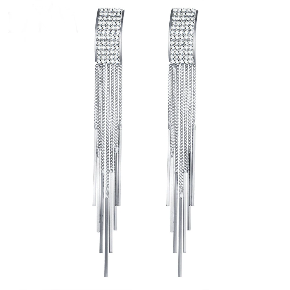 Новое поступление длинные висячие серьги IF ME с кисточками для женщин серебряные