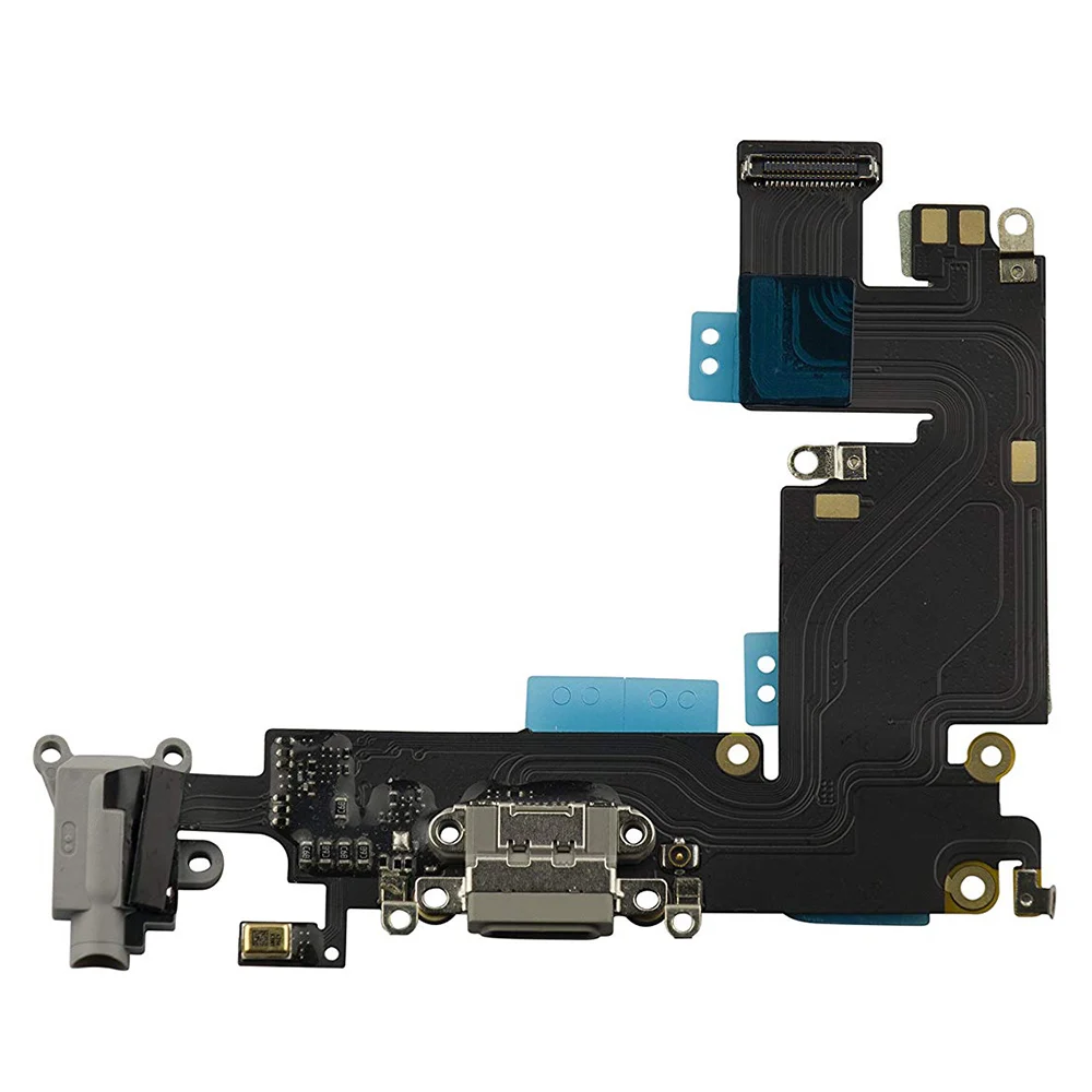 Для iPhone 6 6 Plus usb зарядный порт док-станция гибкий кабель с микрофоном и сменным аудиоразъемом для наушников