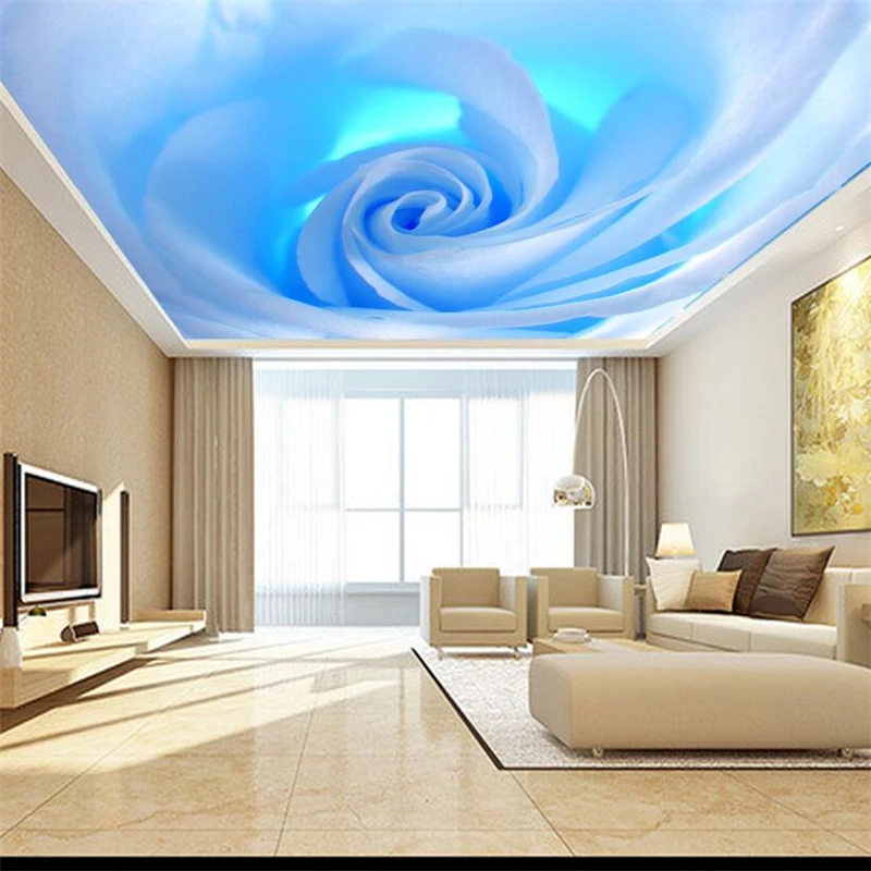 wellyu Custom wallpaper 3d обои large three-dimensional photo mural dream blue roses zenith fresco papel de parede | Обустройство