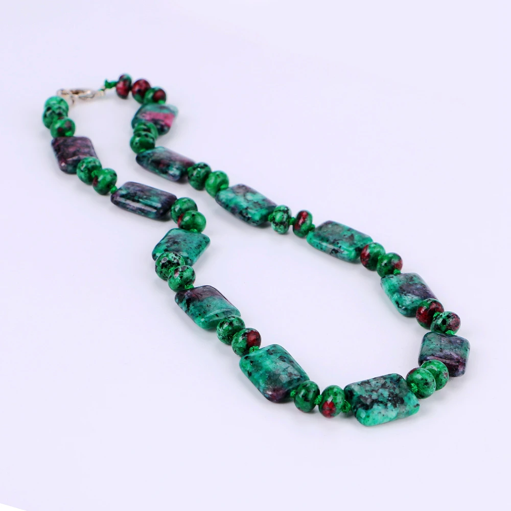 Yumten ожерелье из эпидота мощность квадратный натуральный камень кристалл для