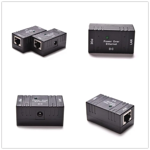 1 шт. 10/100 Mbp Пассивный POE DC мощность по Ethernet RJ45 инжектор сплиттер настенное