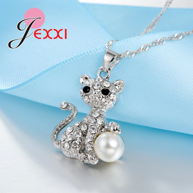 Комплект из колье и серёг серебра 925 пробы | Украшения аксессуары