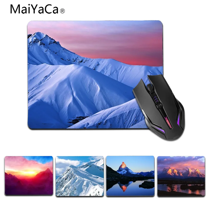 MaiYaCa Снежная гора пик геймер коврики для игры резиновые Мышь pad Размеры 25X29cm 18x22 см
