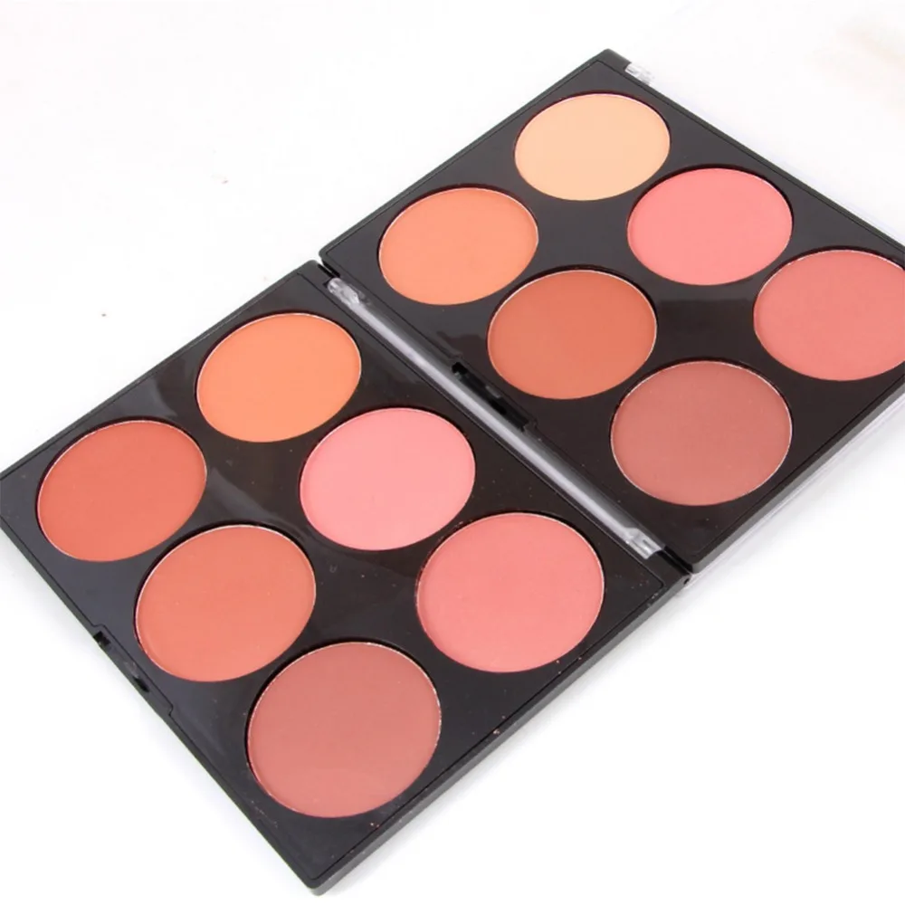 6 палитра теней для макияжа Румяна лица румяна пудры #248353|face blusher|blusher powder paletteblusher |