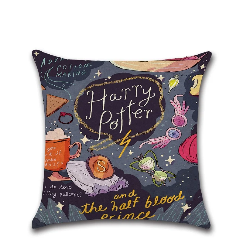 Classic Magic Theme Story Throw Pillow Case Linen/cotton Cushion Cover Car Sofa Home Decor Almofadas 2018 New Year Navidad Gifts | Дом и сад