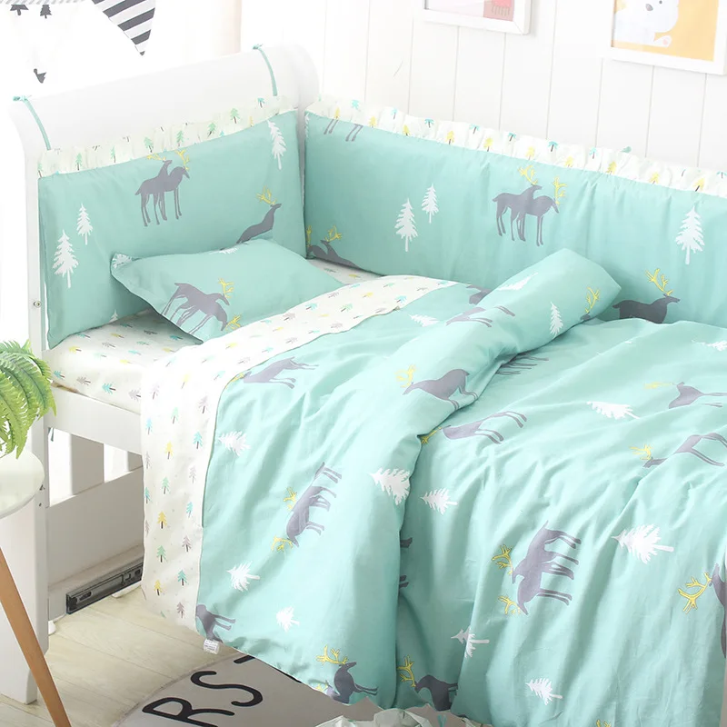 9 шт. хлопковые дышащие детские постельные принадлежности для новорожденных