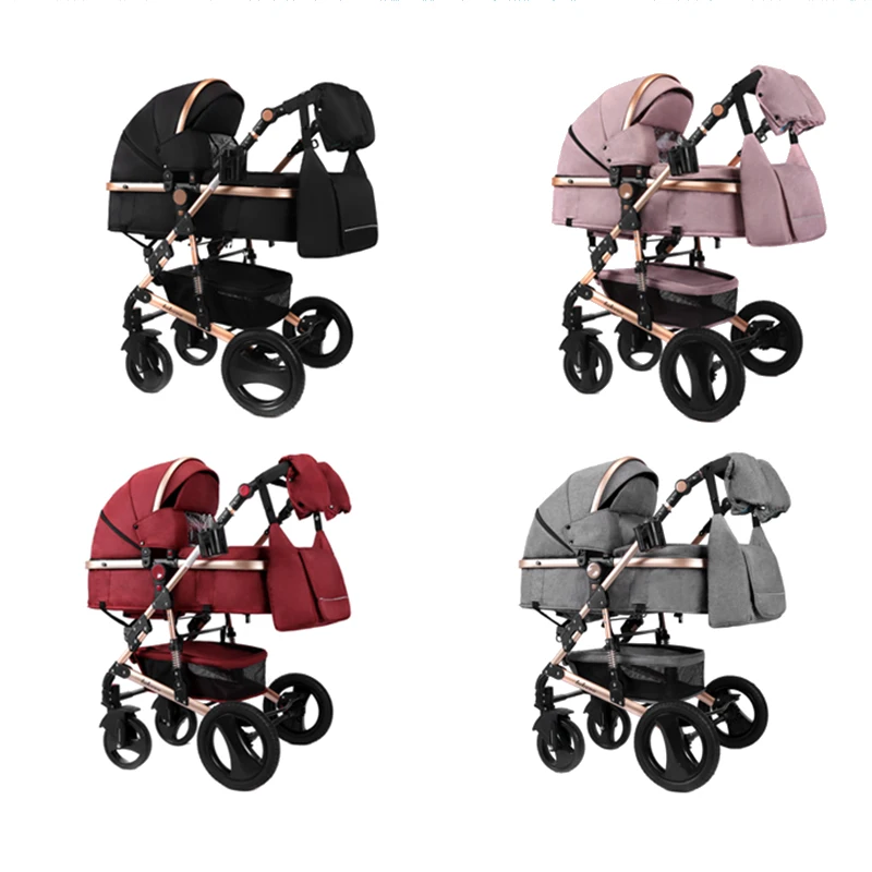 LUXMOM Детская коляска 2в1 двусторонняя Регулируемая тележка подлокотник на четыре