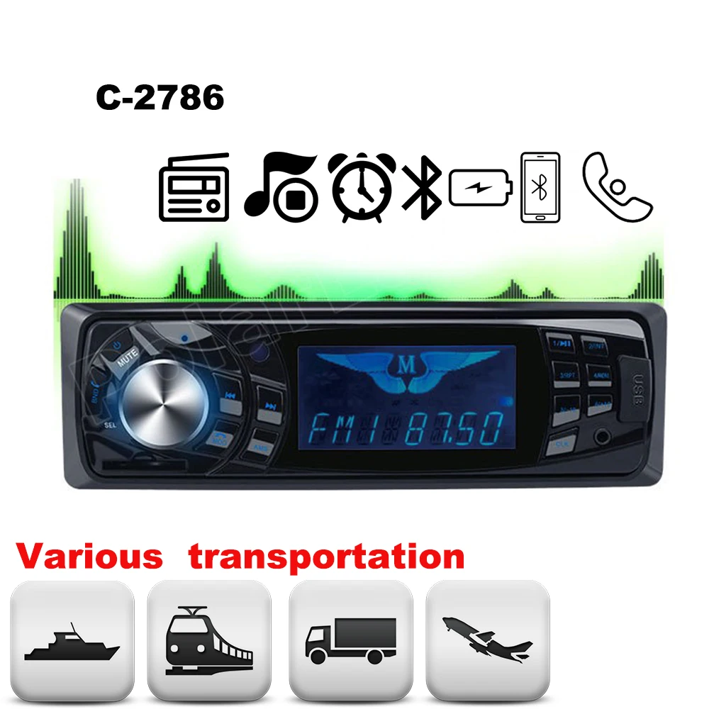 Высокое качество 1 Din 12V SD USB MP3 плеер Bluetooth FM Aux вход приемник Электроника авто радио