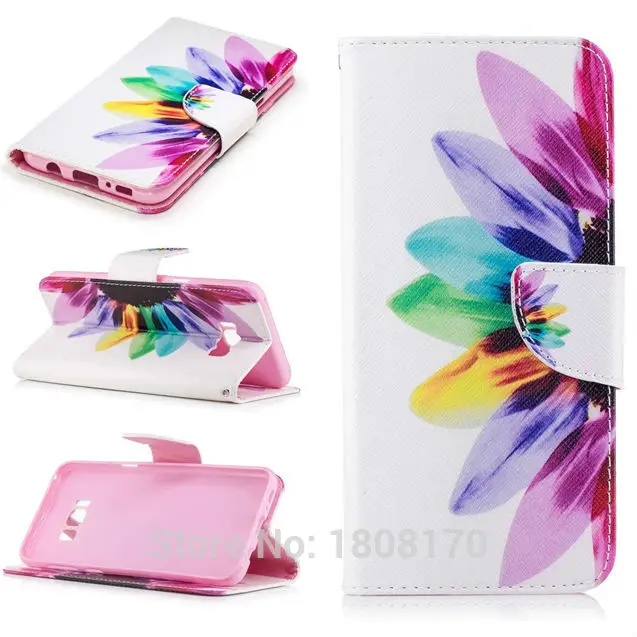 Sun Flower Wallet Leather Case For Samsung Galaxy S8 Plus Edge A7 J5 J7 2017 LG K3 K10 Bear Teddy Luxury Stand Phone Cover 50pcs | Мобильные