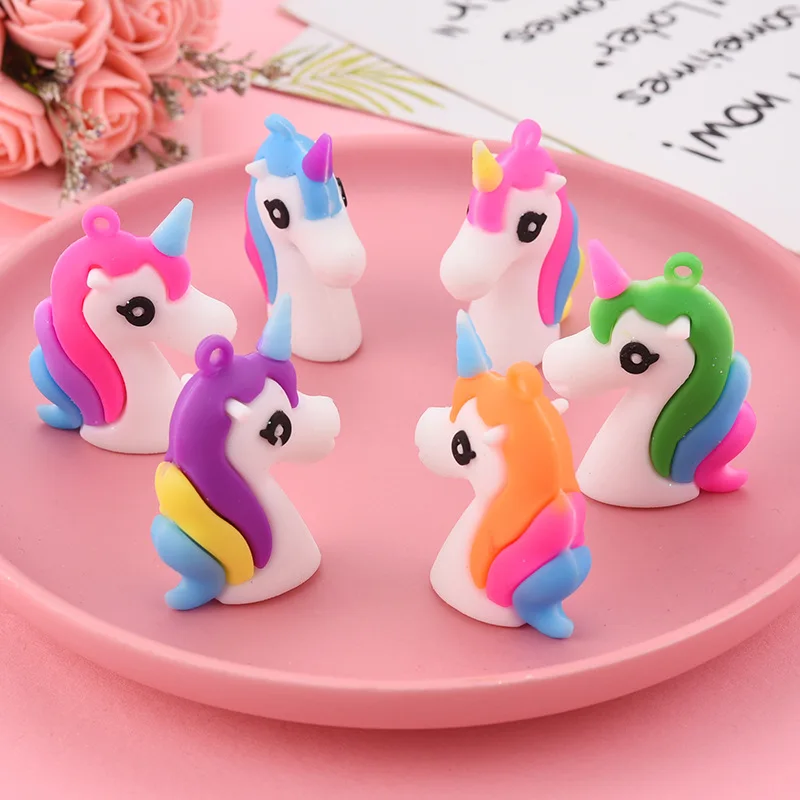 XIAOJINGLIG радуга животное подвеска Единорог DIY для ожерелья Женская сумка орнамент