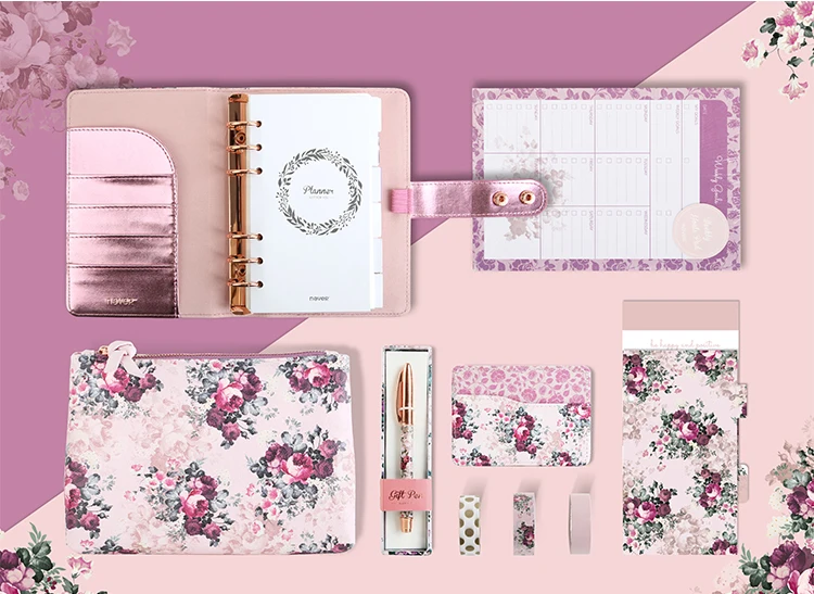 NEVER Rose серия A6 планировщик разделители индексные страницы для Filofax спиральный блокнот наполнитель бумаги Закладка дневника 6 листов канцелярские принадлежности