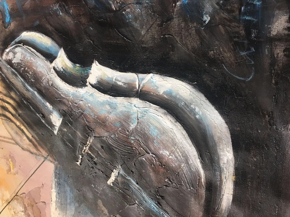 100% ручная роспись Масляные картины на холсте музыкальный инструмент абстракция