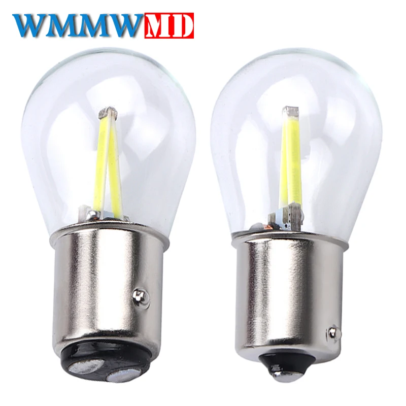 2 шт. 1156 BA15S Led P21w LED 1157 лампы BAY15D свет COB Автомобильные огни DRL 5 Вт 12 в 6000 К Белый