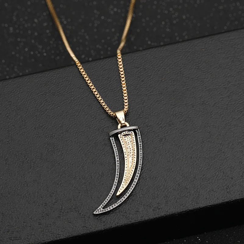 Temperament Fashion Black Gold Color Men's and Women's Neutral Pepper Shape Necklace Couple Star Jewelry Attend Party | Украшения и