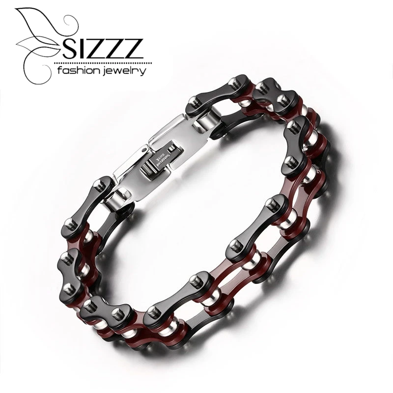 1 шт. браслет цепочка для велосипеда 2016 см|bracelet|steel leather braceletsteel bracelet for men |