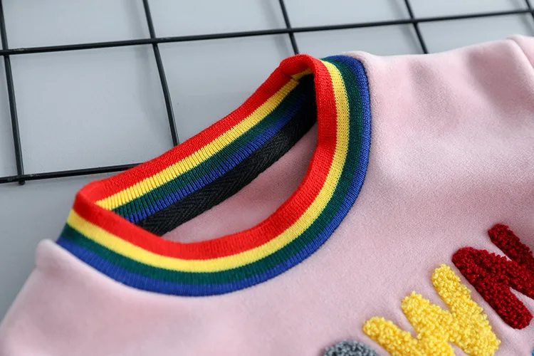 Новый детский зимний костюм комплект для малышей утолщенная детская одежда из
