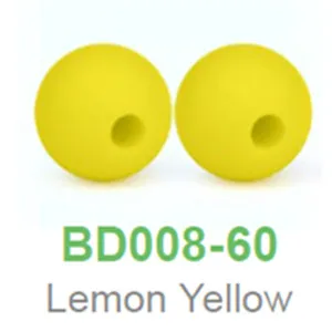 Lemon Yellow Chengkai 50 шт. силиконовые бусины 12 мм Экологичное Сенсорное ожерелье-прорезыватель пищевого класса Мама Кормящих DIY Ювелирные изделия Детские трофеи - Цвет: Lemon Yellow