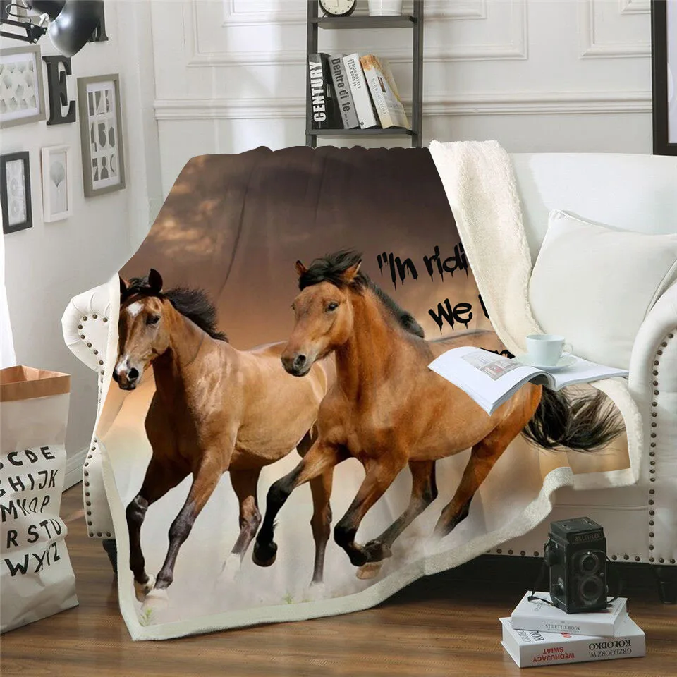Freedom Horse, 3D принт, шерпа, одеяло, диване, Стёганое одеяло, покрывало для путешествий, детское постельные принадлежности, выходное, бархатное, плюшевое, Флисовое одеяло, покрывало - Цвет: BZKH1416