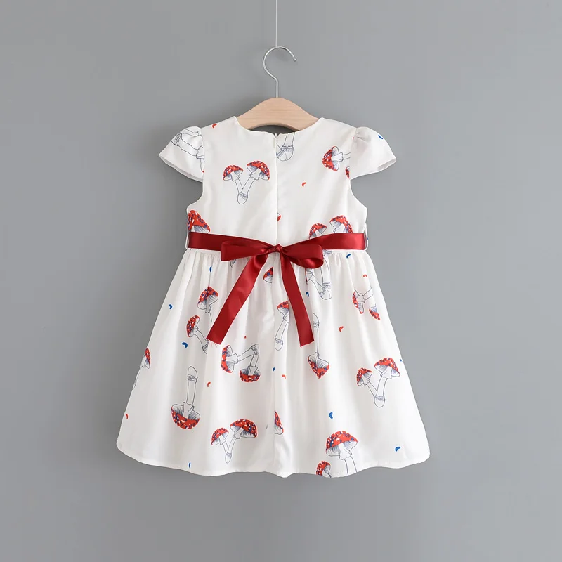 Новый Новорожденных Девочек Летом Хлопок Rushroom Pattern Платья Принцесса Дети